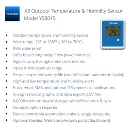 YoLink X3 Outdoor Temperature and Humidity Sensor