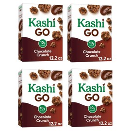 Generic.Kashi.Go - Cold Breakfast Cereal - Vegan Protein - Chocolate Crunch - 12.2 Oz Box - Pack of 4