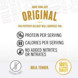 Perky Jerky Antibiotic Free Turkey Original, 2.2 ounce bags (Pack of 8)