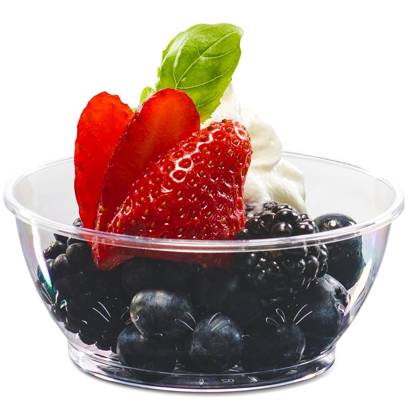 Clear Mini Plastic Bowls - (Bulk 50 Pack) 6 Oz