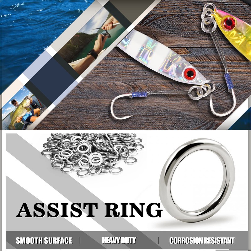 9Tong High Strength Solid Ring Fishing Lure Connector Fishing Rings