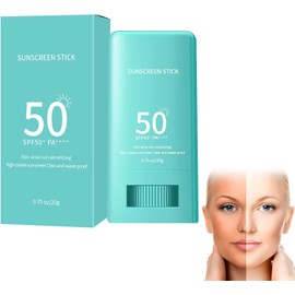 Sonnencreme Gesicht, Gesichtssonnenschutz, Sonnenschutzstift, Matte Sunscreen Stick, Sonnenschutz Stick, Sonnen SPF 50+, für das Gesicht, Wasserfester Sonnenschutzstift für Alle Hauttypen, 20g