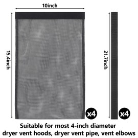 SANJHFF 4 Pcs Dryer Lint Catcher, Dryer Vent Lint Trap, Dust Bag Lint Bag Outdoor Dryer Vent, Lint Catcher for Dryer Vent Outside