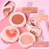 aopoka パウダーチーク ナチュラル 内側から滲むように発色 血色感高密着 高発色5色 長持ちナチュラル 立体浮彫デザイン微細パール配合 毛穴カバーふんわり密着 透け感メイク鏡付き