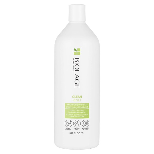 Biolage Normalizing Clean Reset Shampoo | Intense Cleansing Treatment To Remove Buildup | For All Hair Types | Paraben-Free | Vegan | 33.8 Fl. Oz