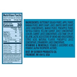 Gerber Graduates Fruit & Veggie Melts Snack Variety Pack, 3 Very Berry Blend and 3 Truly tropical Blend (Pack of 6)