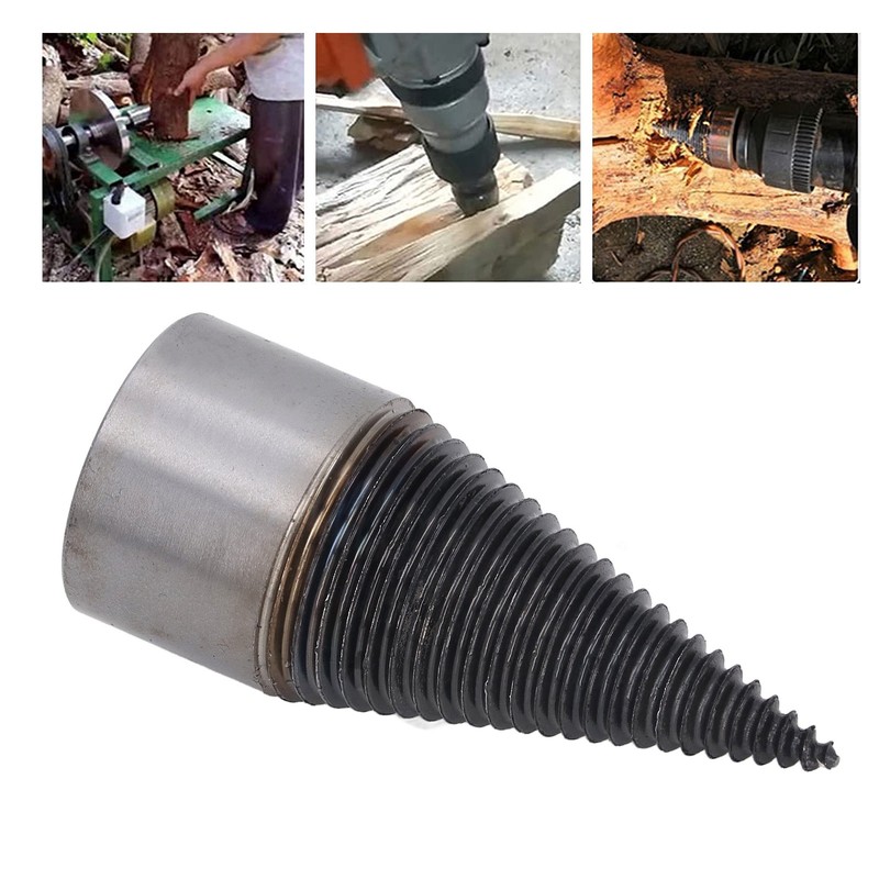 Firewood Bit Ti Coating Carbon Steel Efficient Cutting Wood Splitter