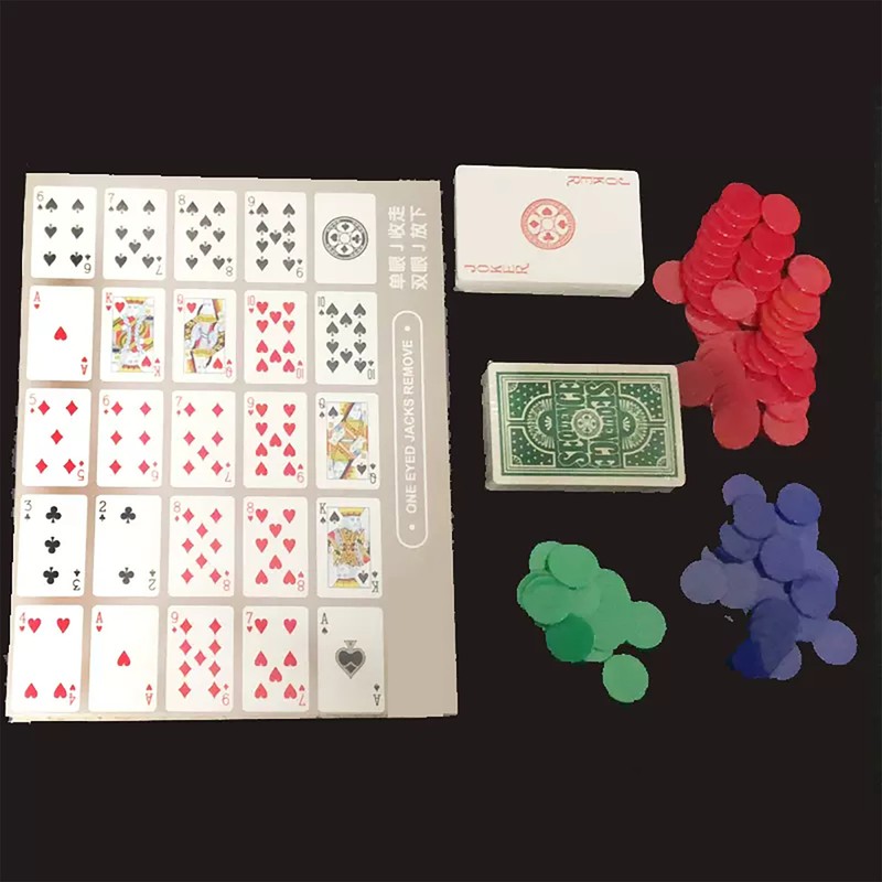 Exciting Strategy Card Game with Folding Board and Playing Chips