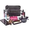 Wise Owl Accessories Small Triple Zip Real Leather Women's Crossbody-