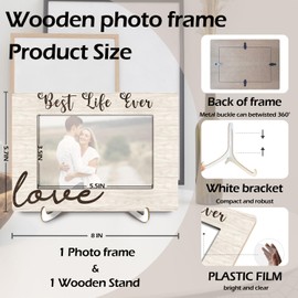 OVAcational Love Picture Frame 4x6, Best Life Ever Photo Frame, Love Gifts for Her Him Girlfriend Boyfriend Wife Husband