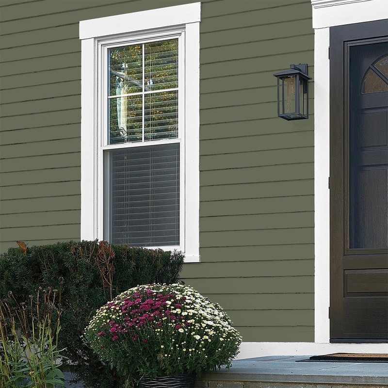Glidden Total Exterior Paint & Primer All-in-One, Light Sage/Green, Satin,