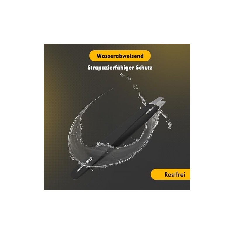 Black Tweezers - Precise Eyebrow & Splinter Removal - Stainless