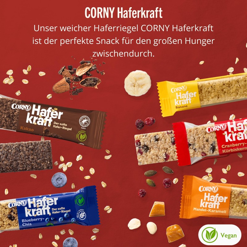 Oat Bar Corny Haferkraft Cocoa Vegan & Whole Grain Oats