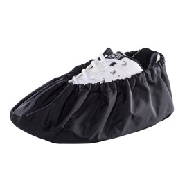 Reusable Shoe Boot Covers Made USA Washable Non Skid Lab Tested Contractors Homeowners Booties (Large, Black)