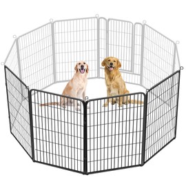 Jhsomdr Dog Playpen Dog Fence Outdoor for Yard, 40 inch Dog Pen 4 Panels Puppy Playpen Heavy Duty Pet Playpen Indoor Metal Animal Playpen Dog Play Pen Indoors Dog Fence for RV Camping, Yard
