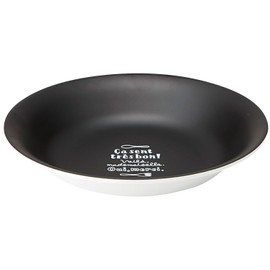 Takenaka T-56508 Lupa Round Dish, Large, Black, φ8.3 x 1.6 inches (21.3 x 4 cm), Made in Japan