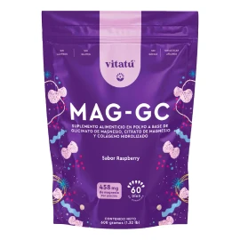 Vitatú | Glicinato de Magnesio, Citrato de Magnesio y Colágeno Hidrolizado en Polvo 458 mg por porción. 60 días de duración (600 g c/u). Sabor Raspberry o sabor Lemon Berries. MAG-GC Vitatu Ingredientes de Origen Natural