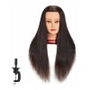 Training Head Maniqui Cabeza Cabello Natural #2 Negro. 66 Cm