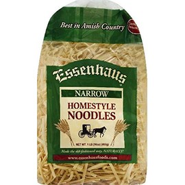 Essenhaus Homestyle Noodles Made the Old Fashioned Way, 3-Pack 16 oz.(455g) Bags (Narrow)