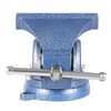 6" Heavy Duty Bench Vise with Anvil Swivel Table Top
