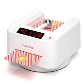 VQP Automatic Card Dealer, 360° Rotating Card Dealer Machine for UNO Casino Games 2 Decks Card Dealer, Blackjack Table Poker Accessories, Rechargeable Automatic Card Dispenser for Playing Cards