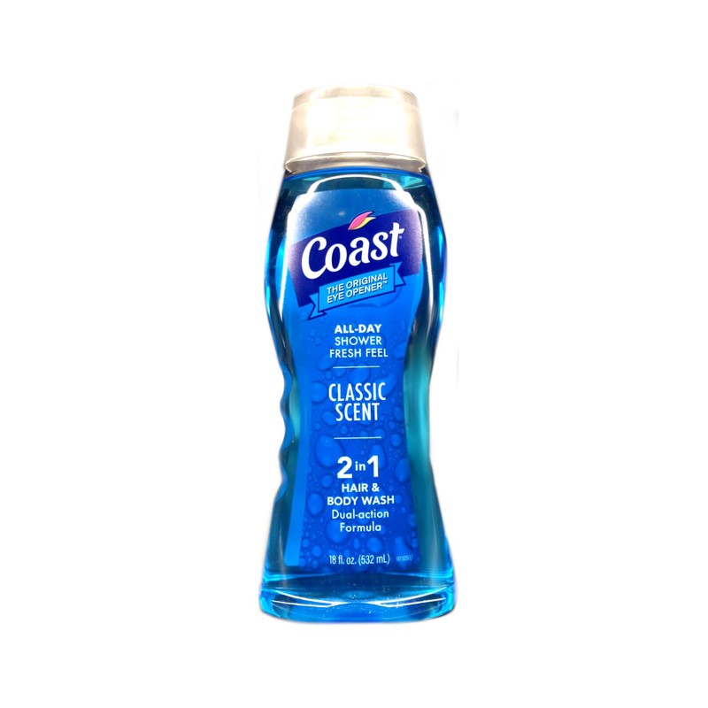 Coast 2 in 1 Hair & Body Wash Classic Scent