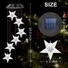 WeeksEight Campanillas de viento solares con forma de estrella, luces