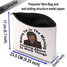 RHONJ Inspired Gift Waking Up in The Morning Thinking about So Many Things Makeup Bag Real Housewives Gift (Waking Up in The Morning)