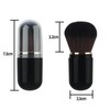 Pack of 2 Retractable Make Up Brushes, Travel Foundation Brush,