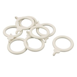 Aexit Plastic (Lock) Window Curtain Drapery Shower Sliding Eyelet Hooks Rings (35ry406qf312) White 8Pcs