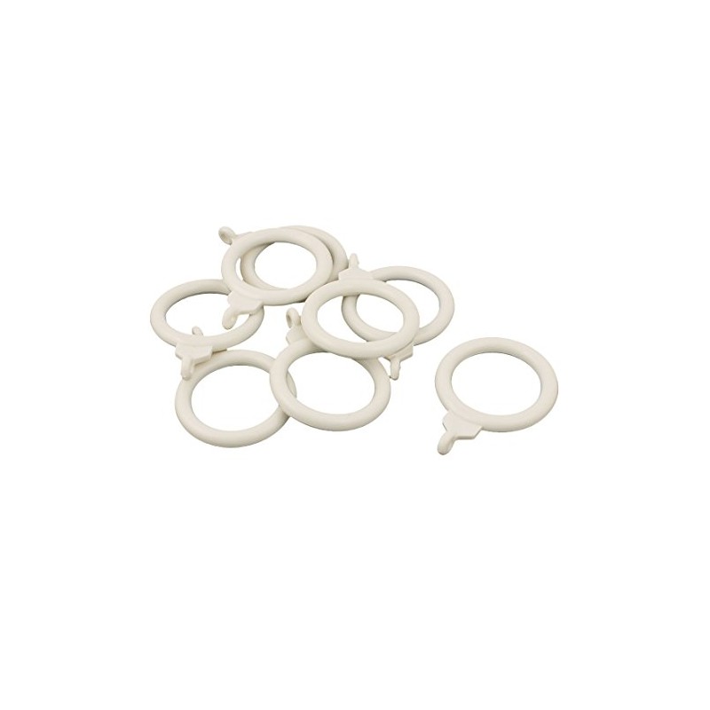 Aexit Plastic (Lock) Window Curtain Drapery Shower Sliding Eyelet Hooks