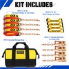 OXXTRIC 8 Point Roll Back Vehicle Tie Down Kit,Tow Truck