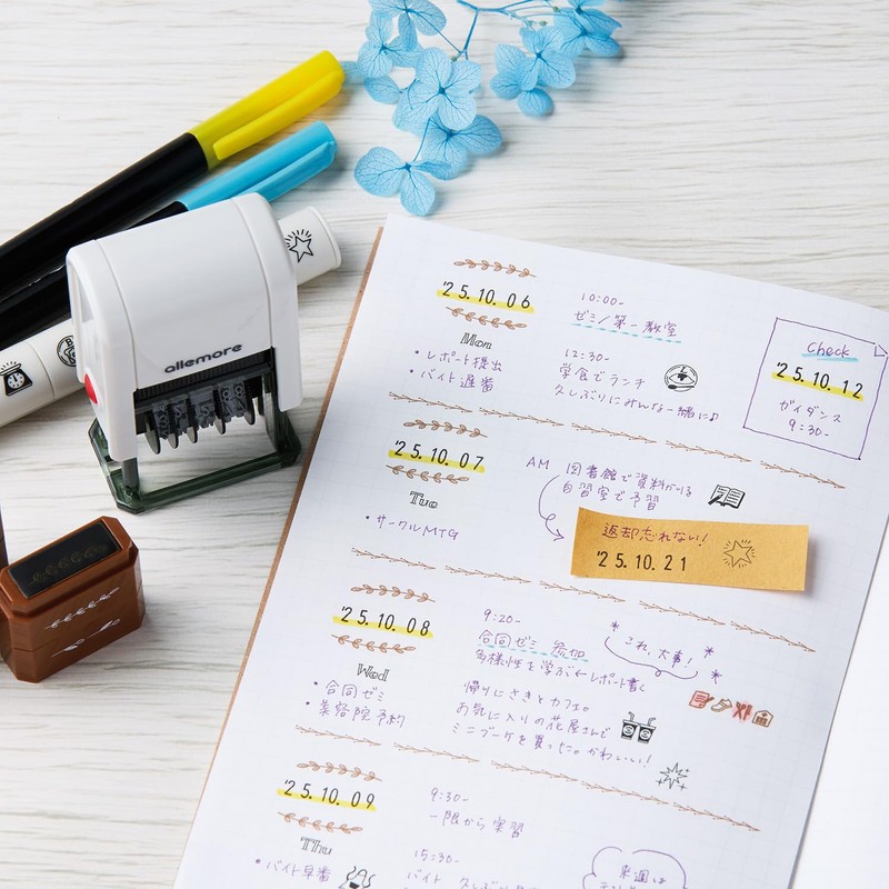 Shachihata Nototo Dater Notodater European Date PEL-DC2/H Stamp