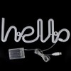 Unique Hello English Letter Shape LED Light Decorative Light for