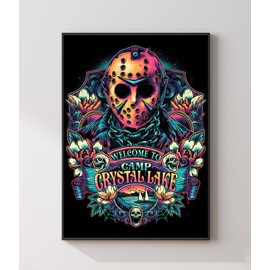 HUANNY Diamond Painting Horror Movie Diamond Art Friday 13th, 5D Full Drill Cross Stitch Embroidery Kits