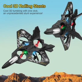 RC Plane 2.4GHz Remote Control Plane L0712 Drone Quadcopter Hovering with Auto Hovering Fighter Aircraft RC Airplane RTF for Beginner, Kids and Adults,3D Flip Airplane Toy