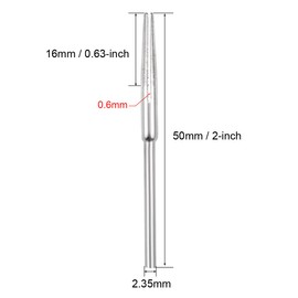 sourcing map 2.35mm Shank Split Mandrel Tapered Sandpaper Holder for Abrasive Sanding Disc 5 Pcs