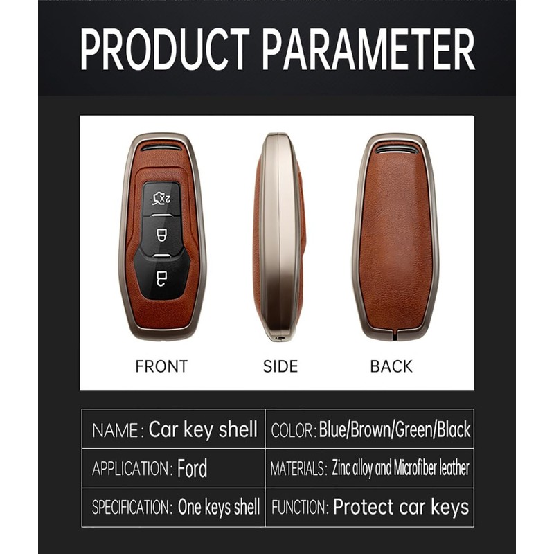 TECART Key Fob Cover Compatible with Ford Fusion Explorer Escape