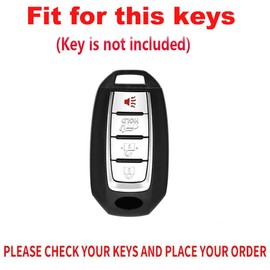 TECART PU Leather Fit for Infiniti Key Fob Cover with Keychain Car Key Case Protector Fit for Q50 Q60 QX60 QX50 QX55 Green