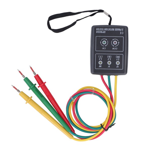 Phase Rotation Meter, 3 Test Leads 3 Phase Sequence Rotation
