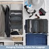 Surblue Hanging Travel Organizer Portable Hanging Luggage Organizer Multiple Compartments