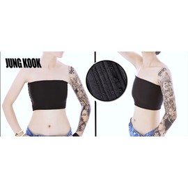 JUNG KOOK Women Lesbian Tomboy Elastic Band Tube Top Chest Binder Breast Wrap Sports Bra
