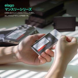 elago MagSafe Compatible Card Case, Card Storage Pocket, Thin, Transparent, Card Slots, Magnetic, Built-in Card Holder, Compatible with Various iPhones, Smartphones, Monthly Magnetic Clear Card Pocket