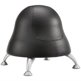 Pemberly Row Ball Office Chair in Black Vinyl
