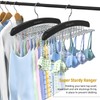 Upgraded Tie Rack 24 Hooks Wooden Tie Hanger Organizer, Tank