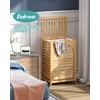 Laundry Hamper, 22.5 Gallon (85L) Bamboo Wood Clothes Laundry Basket