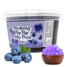 Fusion Select Blueberry Bobaz Bursting Bobaz Popping Bobaz Pearls For Fruit Tea, Dessert, Yogurt, Toppings 450 Grams