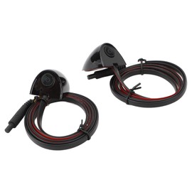 Car Blind Spot Camera Night Vision Tape Mounting Left Right Side View Waterproof Surveillance System for Vehicle Safety (Black)