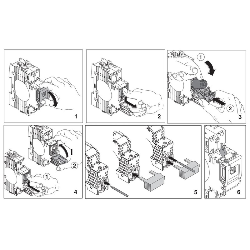 ETI Switch Disconnect Switch 3-Pin for Neozed Fuses D01-D02-63A -
