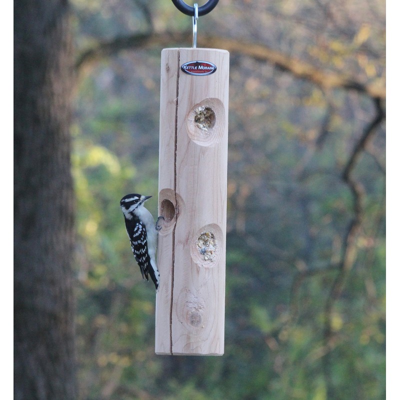 Kettle Moraine Cedar Suet Plug Log Feeder